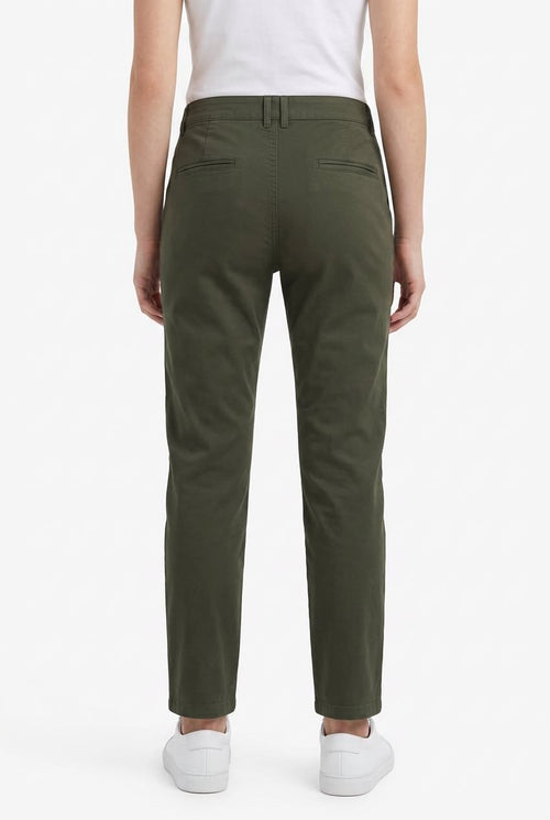 Ava & Viv Women’s Straight-Leg Stretch Chino Pants – Size 26W – Olive Green