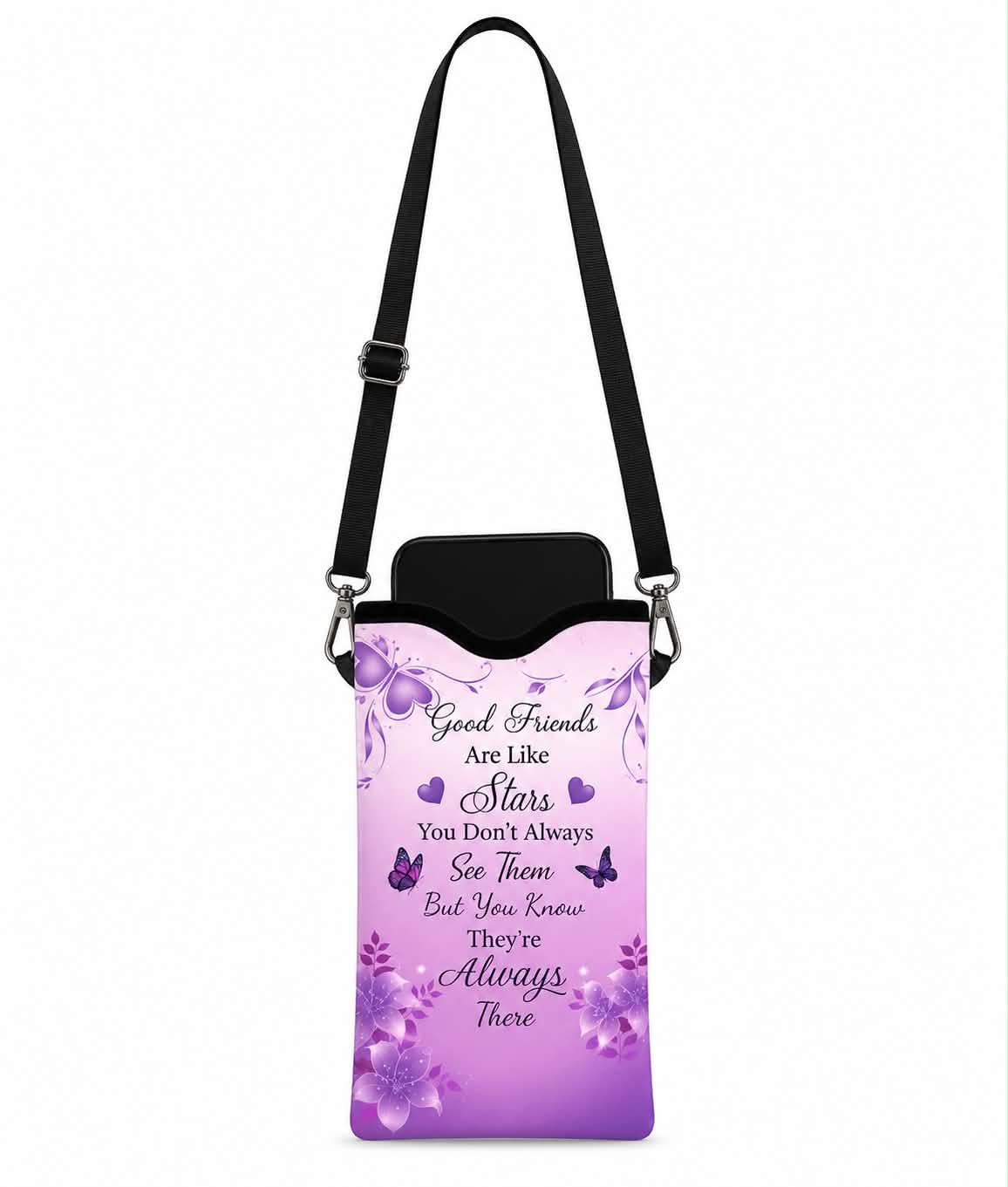Good Friends Are Like Stars Phone Crossbody Bag Inspirational Friendship Purse