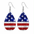 American Flag Teardrop Earrings