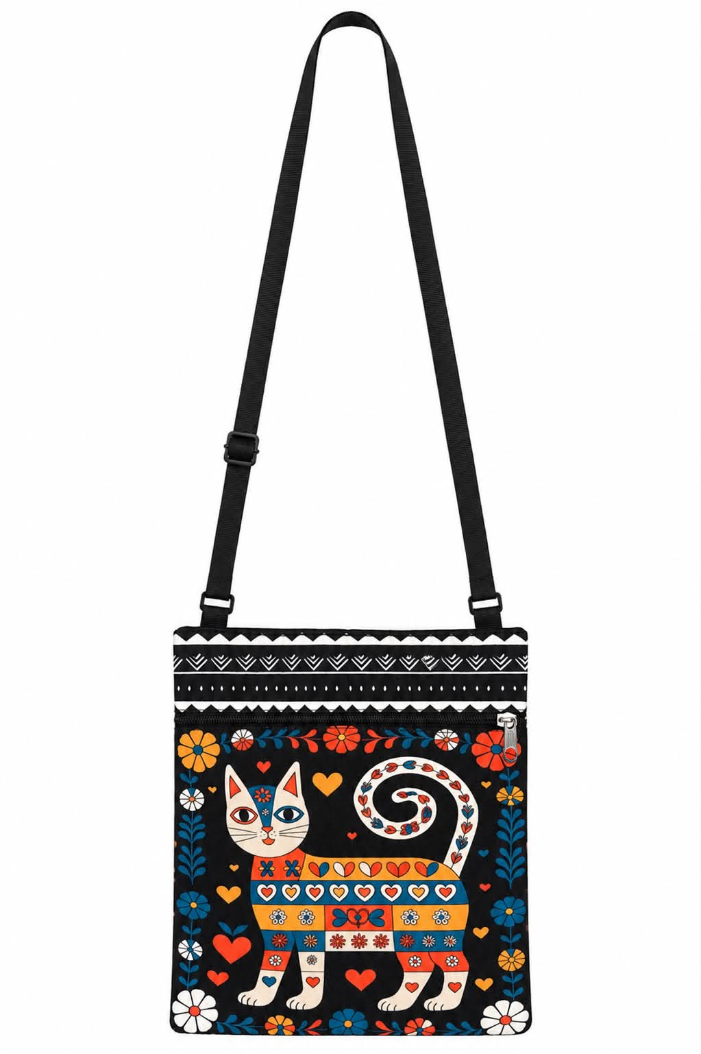 Whimsical Charm Cat  Crossbody Bag