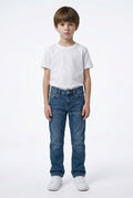 Boys Classic Straight-Leg Blue Denim Jeans