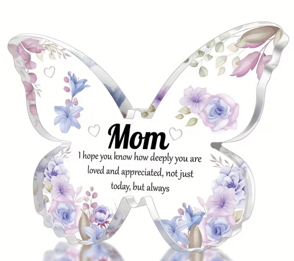 Mom Decor Butterfly with Loving Message