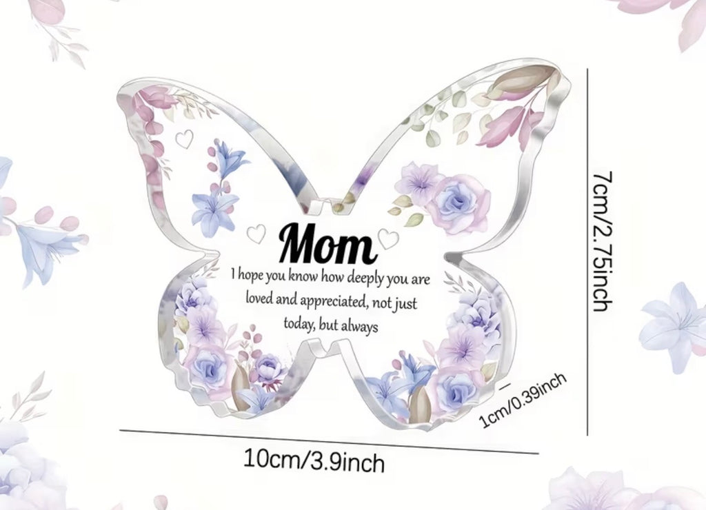 Mom Decor Butterfly with Loving Message