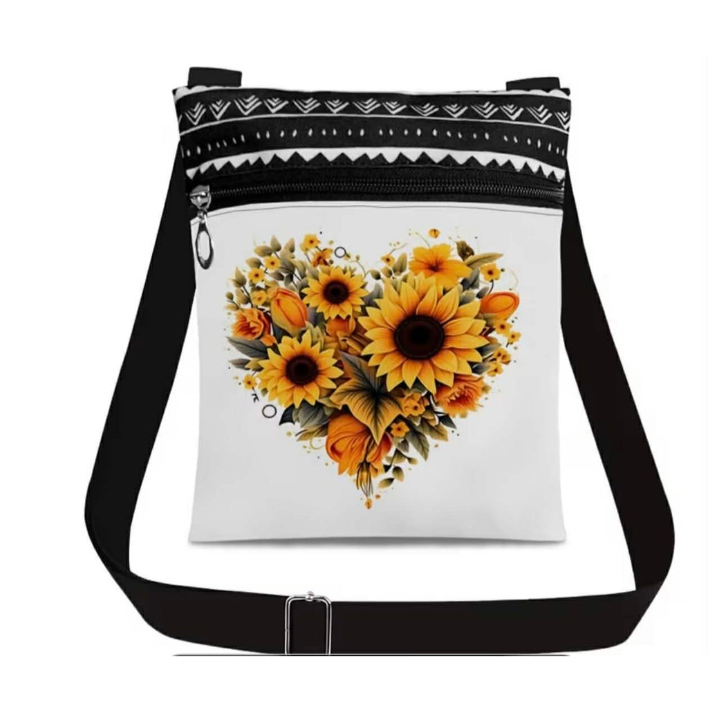 Sunflower Women Crossbody Bag with Adjustable Strap