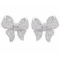 Bowknot Stud Silver Earrings