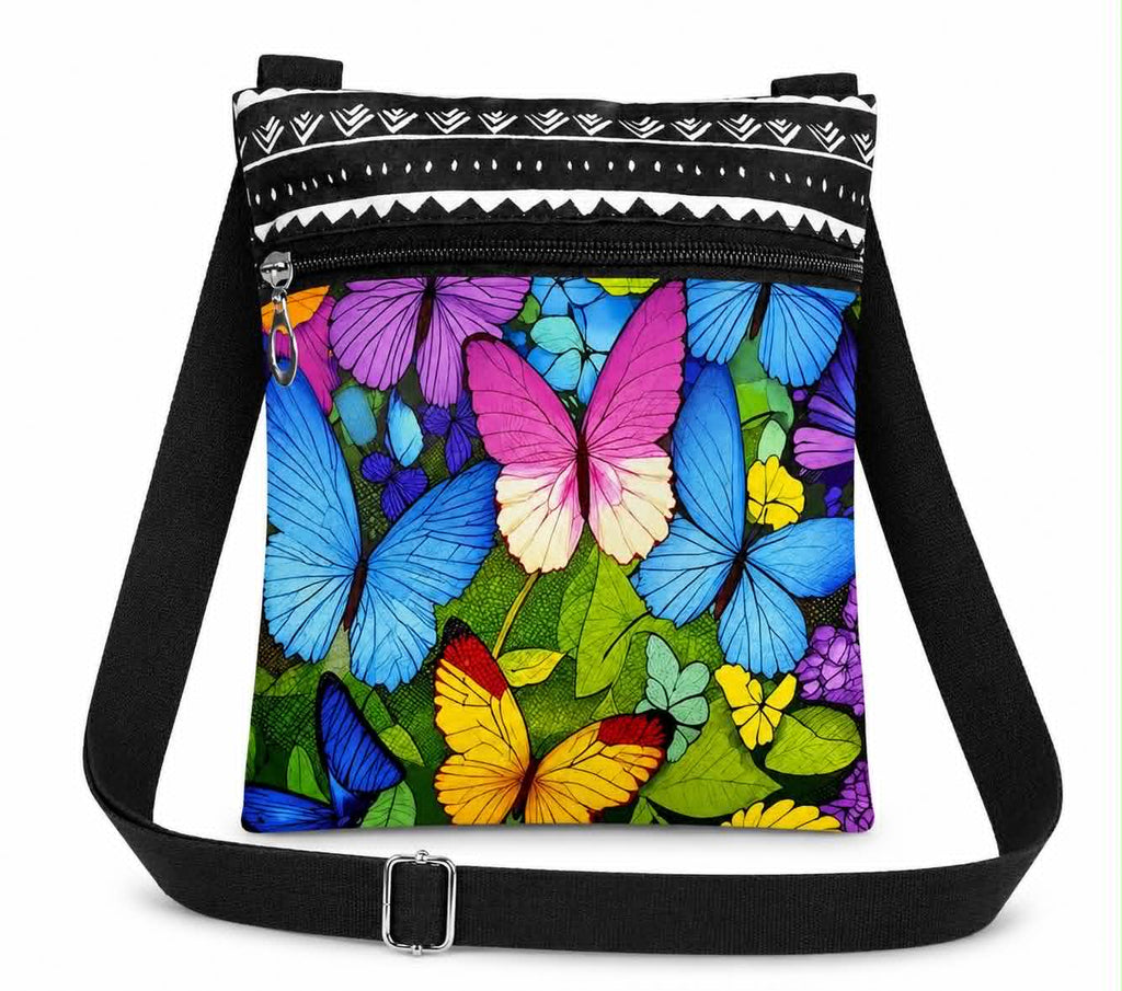 Colorful Butterflies Crossbody Phone Bag