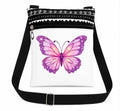 Butterfly Pink And Purphle Crossbody Bag