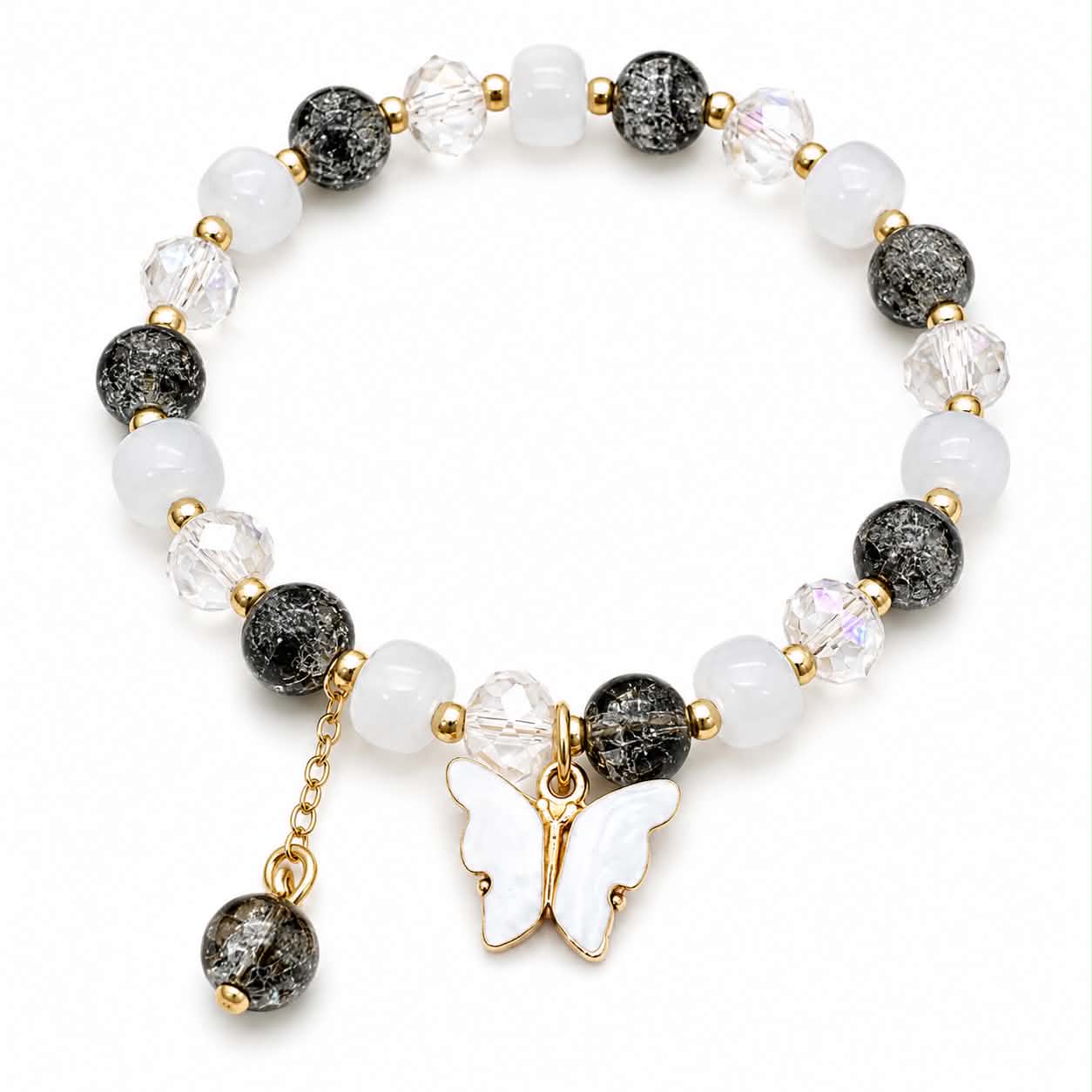 Midnight Butterfly Charm Bracelet