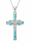 Turquoise Cross Pendant Necklace