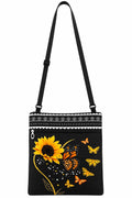 Sunflower Butterfly Crossbody Bag