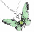 Mint Green Butterfly Pendant Necklace