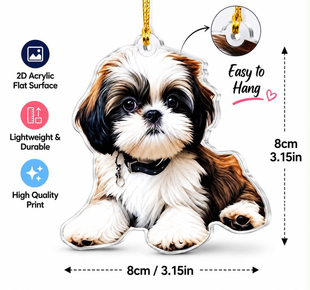 Forever By Your Side Shih Tzu Acrylic Ornament