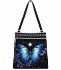 Moonlit Blue Butterfly Crossbody Bag