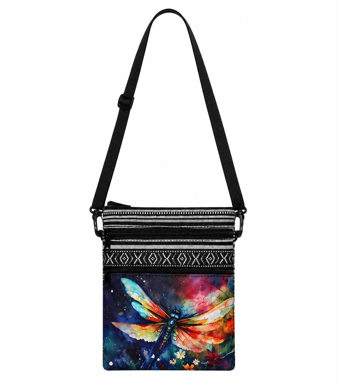 Dragonfly Crossbody Phone Bag Colorful Lightweight Travel Purse
