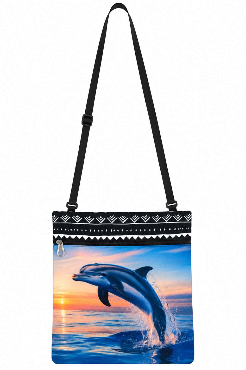 Dolphin Sunset Crossbody Bag