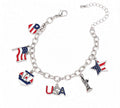 Patriotic USA Charm Bracelet for Women