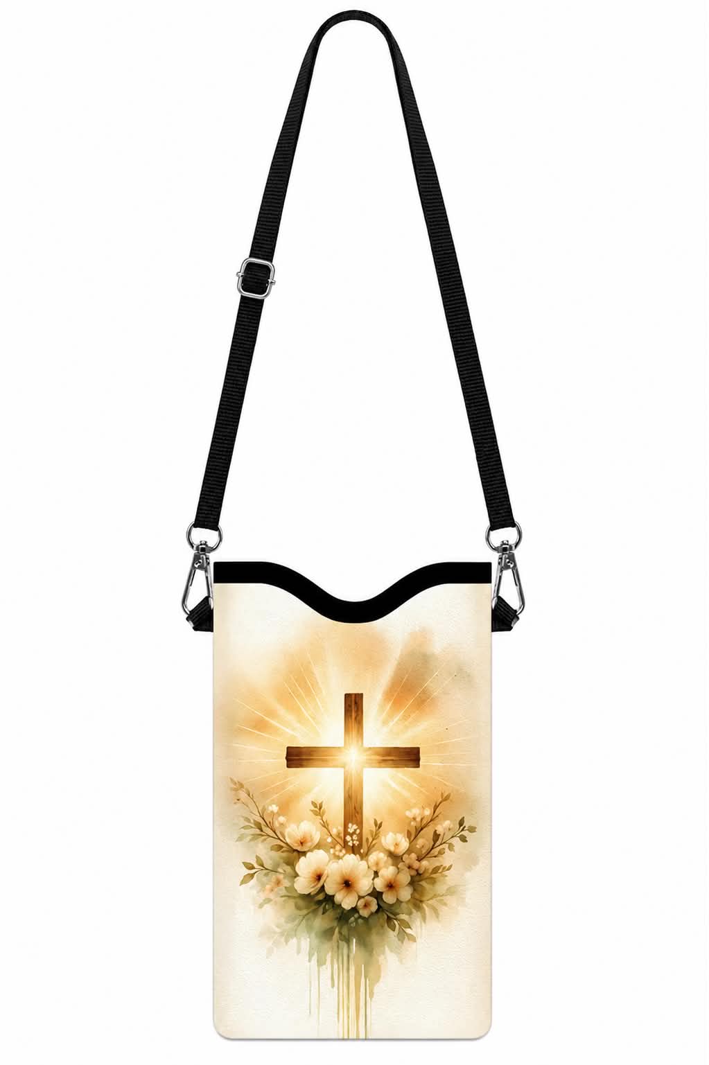 Cross & Floral Faith Phone Crossbody Bag