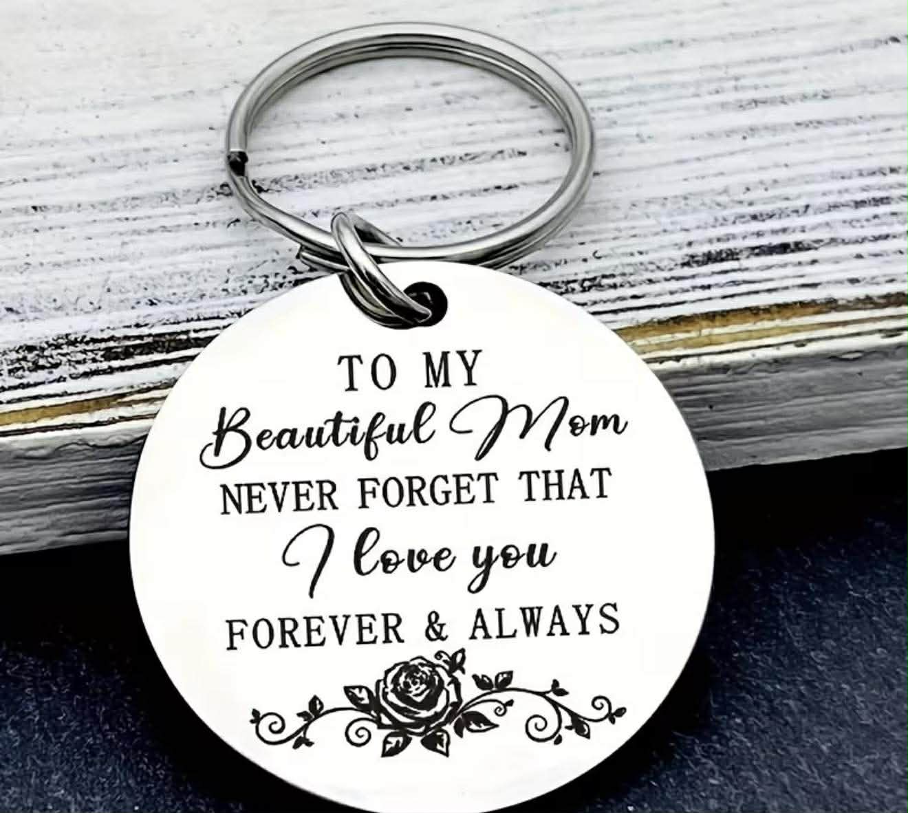 Engraved "to My Beautiful Mom" Message with Floral Design, Perfect Mother'S Day