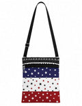 Patriotic Stars Crossbody Phone Bag Red, White & Blue Travel Purse
