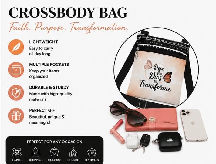 Bolso Crossbody  Deja Que Dios Te Transforme